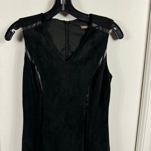 J. Mclaughlin Dominique Faux Suede Leather Dress - Black XS - Picture 4 of 9